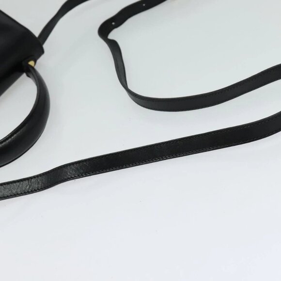 Salvatore Ferragamo Hand Bag Leather 2way Black Gold Auth BD1103 - Picture 12 of 16